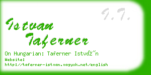 istvan taferner business card